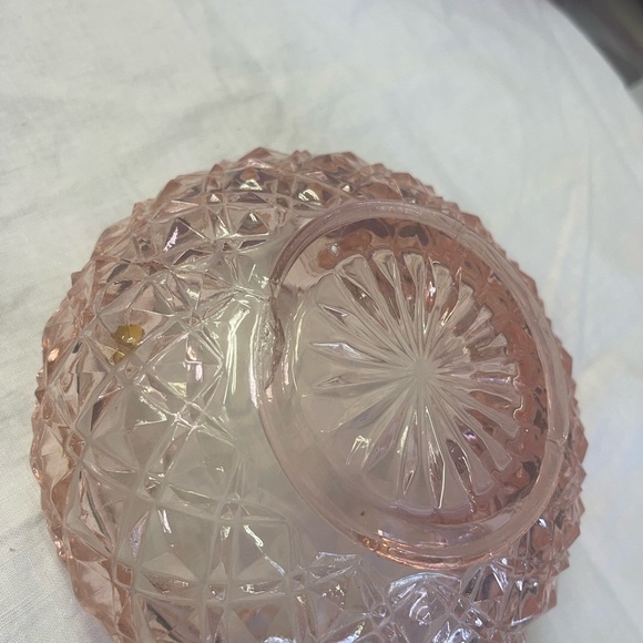 Imperial Little Jewel Lily Pink Diamond Pattern Bowl 5” Depression Glass - Picture 2 of 6